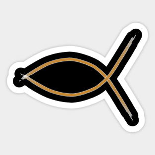 Ichthys fish Christianity Sticker